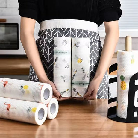 (Pack of 2) Washable Lazy Rag Kitchen Towel Wet And Dry Household Chores Degreasing