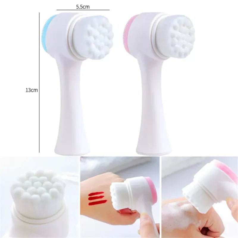 Double Side Cleansing Facial Brush