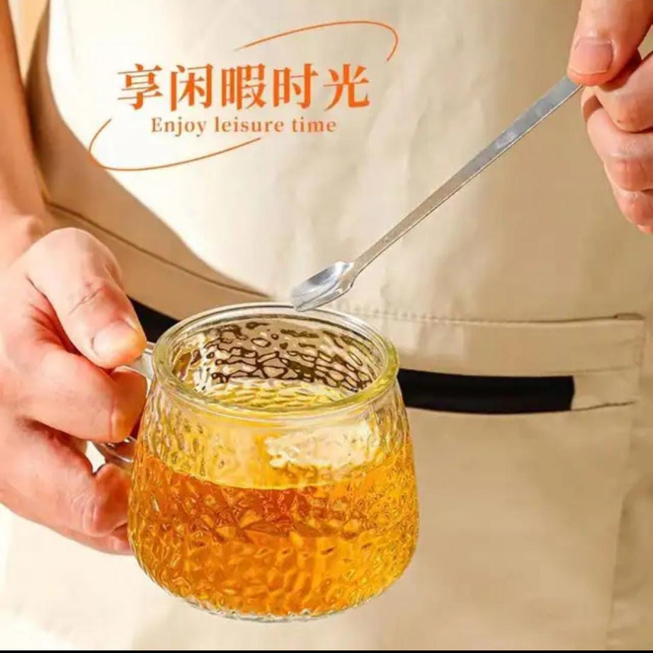 Cute and Creative Heat Resistant Bear Glass Tea Cup Coffee Milk Drinking Set with Lid and Straw in just Rs 899