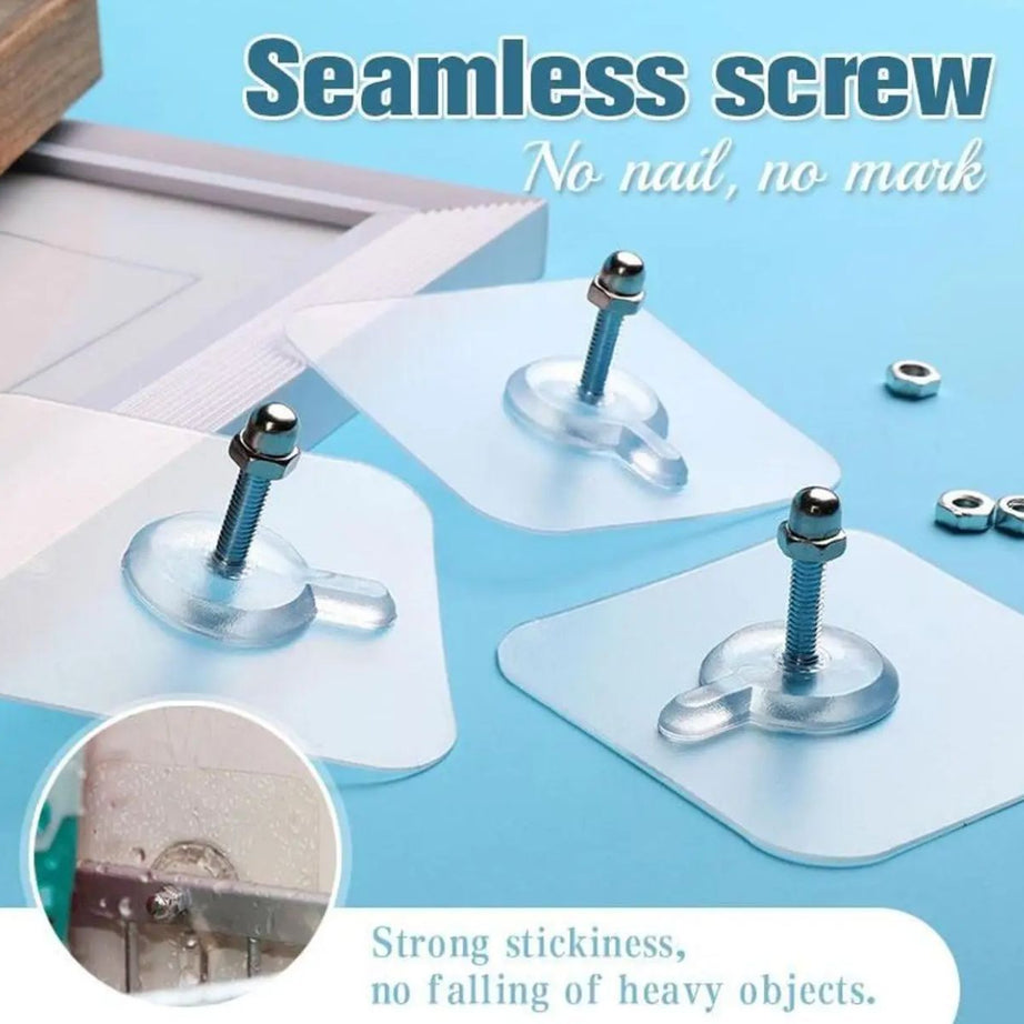 Punch Free Self Adhesive Screw Wall Hook For Home and Outdoor Use