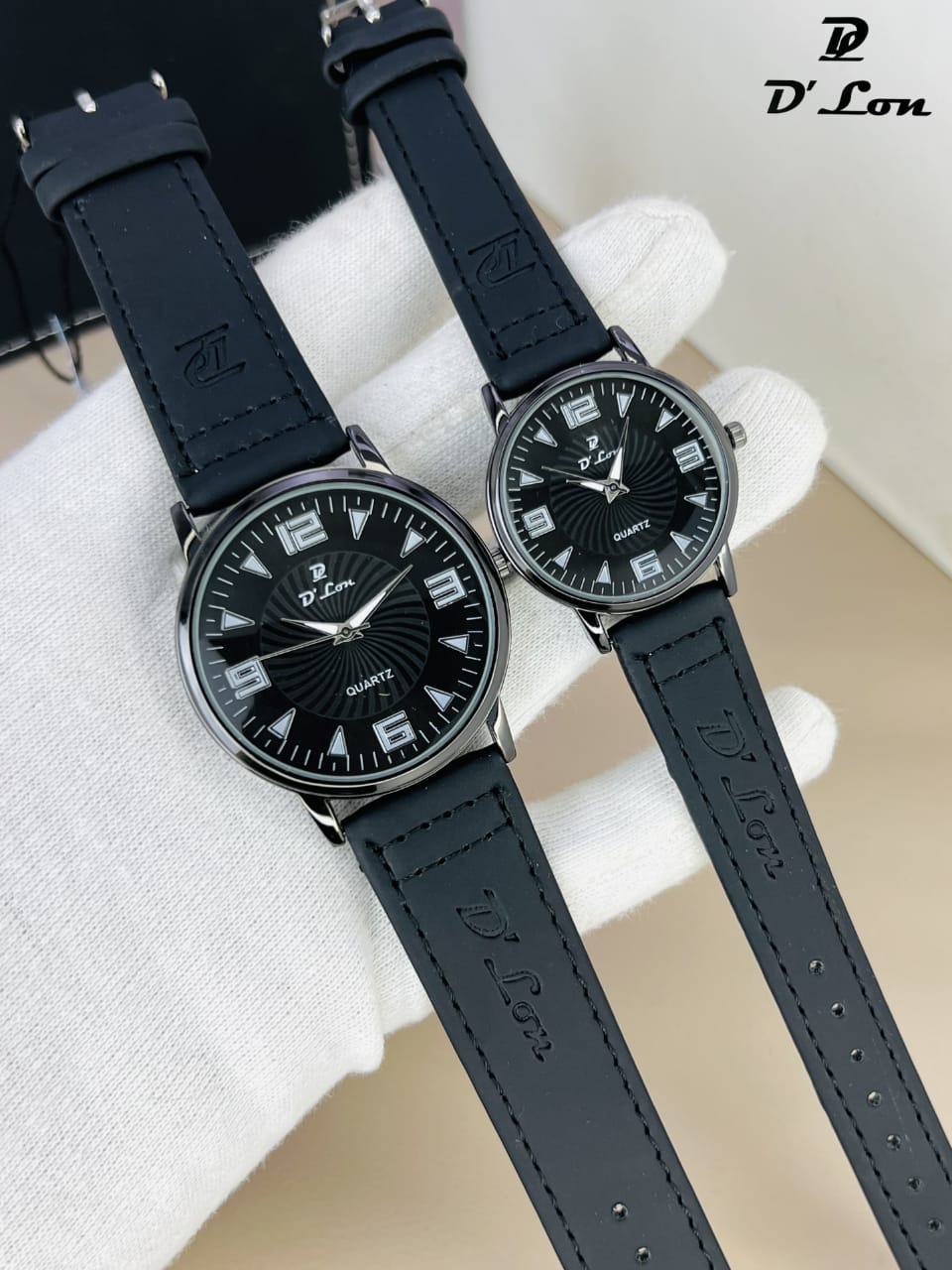 (Pack of 2) D Com Quartz Stainless Steel Clock Dial Analog Wristwatch For Men and Women