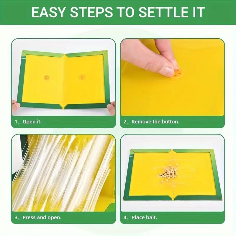 (Pack of 10) Sticky Glue Mouse Trap Book Essential Rat Catcher For Home and Dorm Cleaning