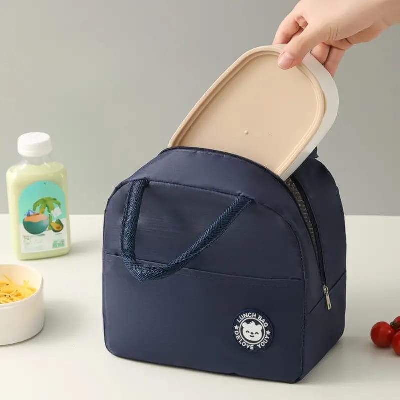 Portable Universal Fit Water Resistant Thermal Insulated Oxford Fabric Lunch Bag Tote with Thickened Design for Outdoor Use