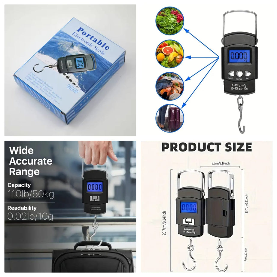 Portable Handheld Digital Luggage Weighting Scale For Home and Outdoor Use