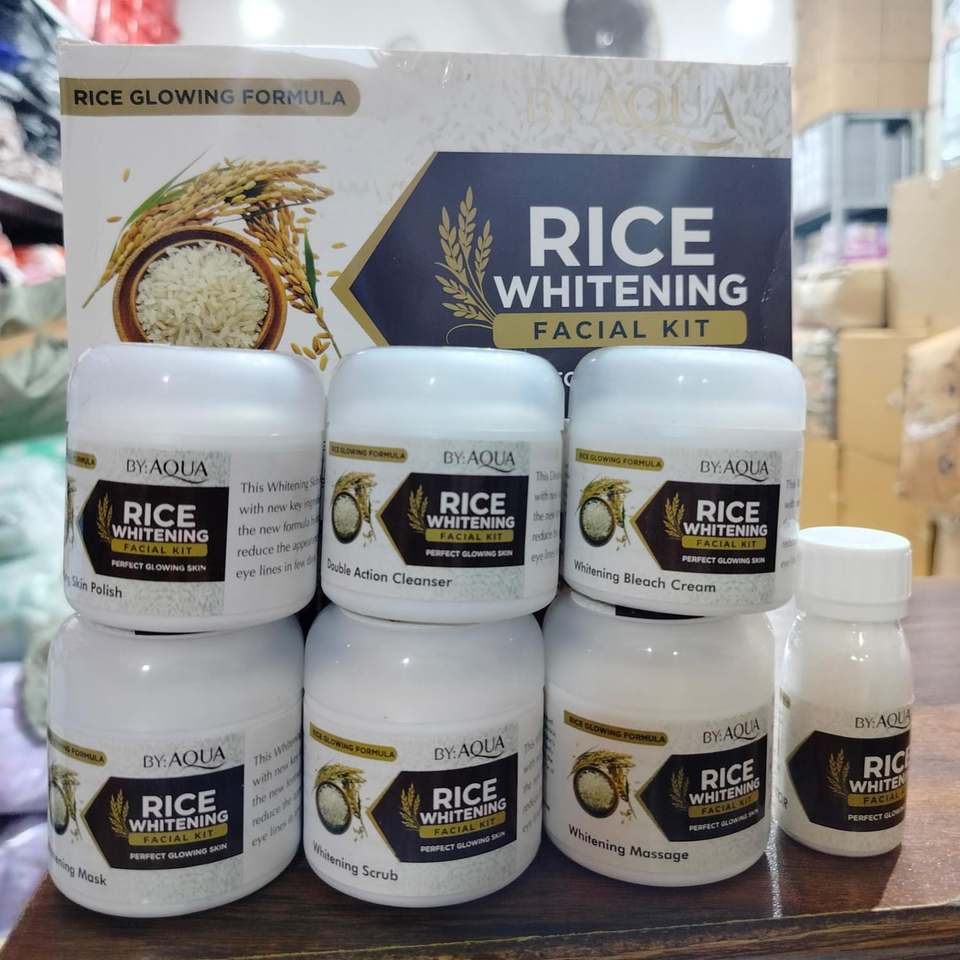 Rice Whitening Facial Kit – 6 Step Glowing Skin Treatment