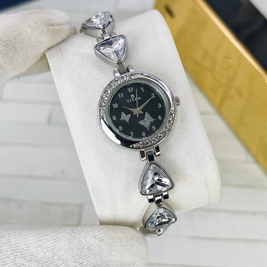 Women’s Titn Butterfly Diamond Watch (Random Color Combo)