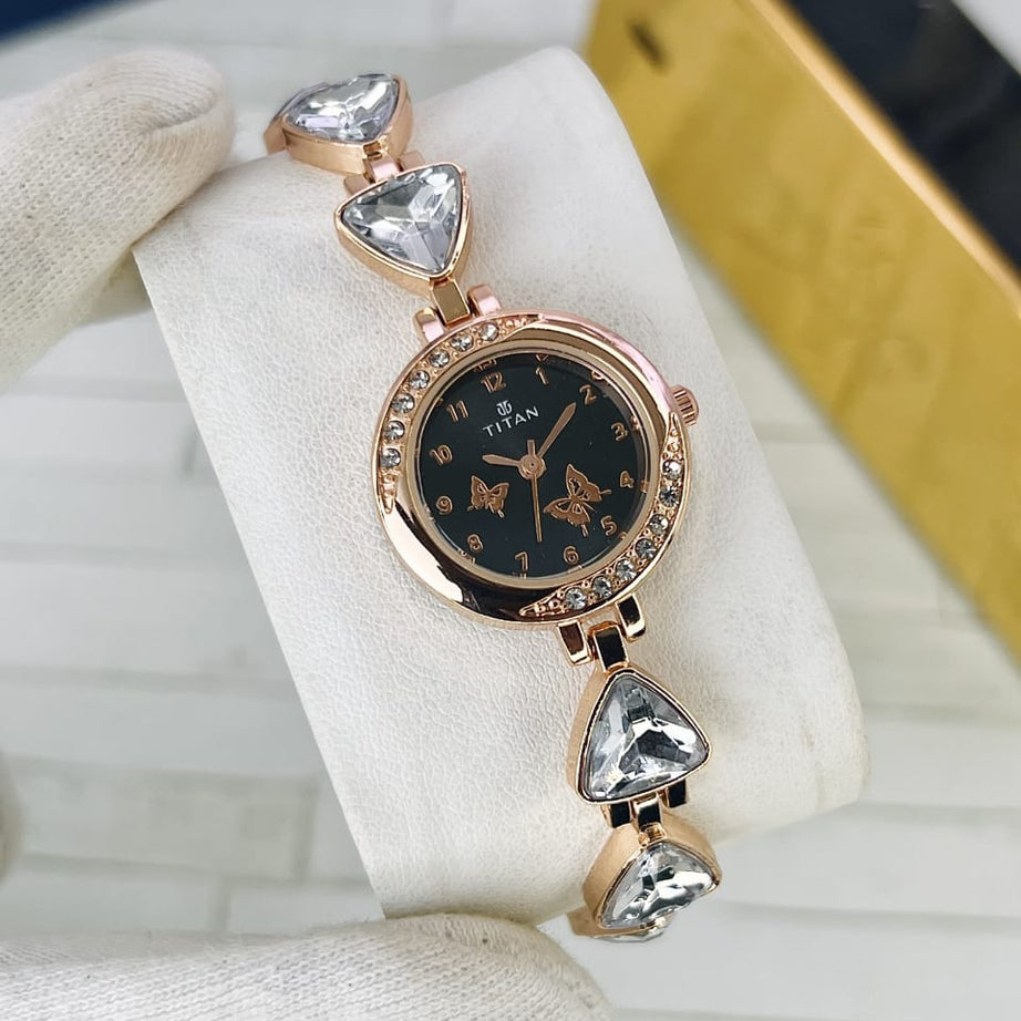 Women’s Titn Butterfly Diamond Watch (Random Color Combo)