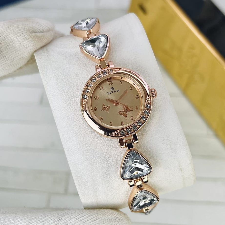 Women’s Titn Butterfly Diamond Watch (Random Color Combo)