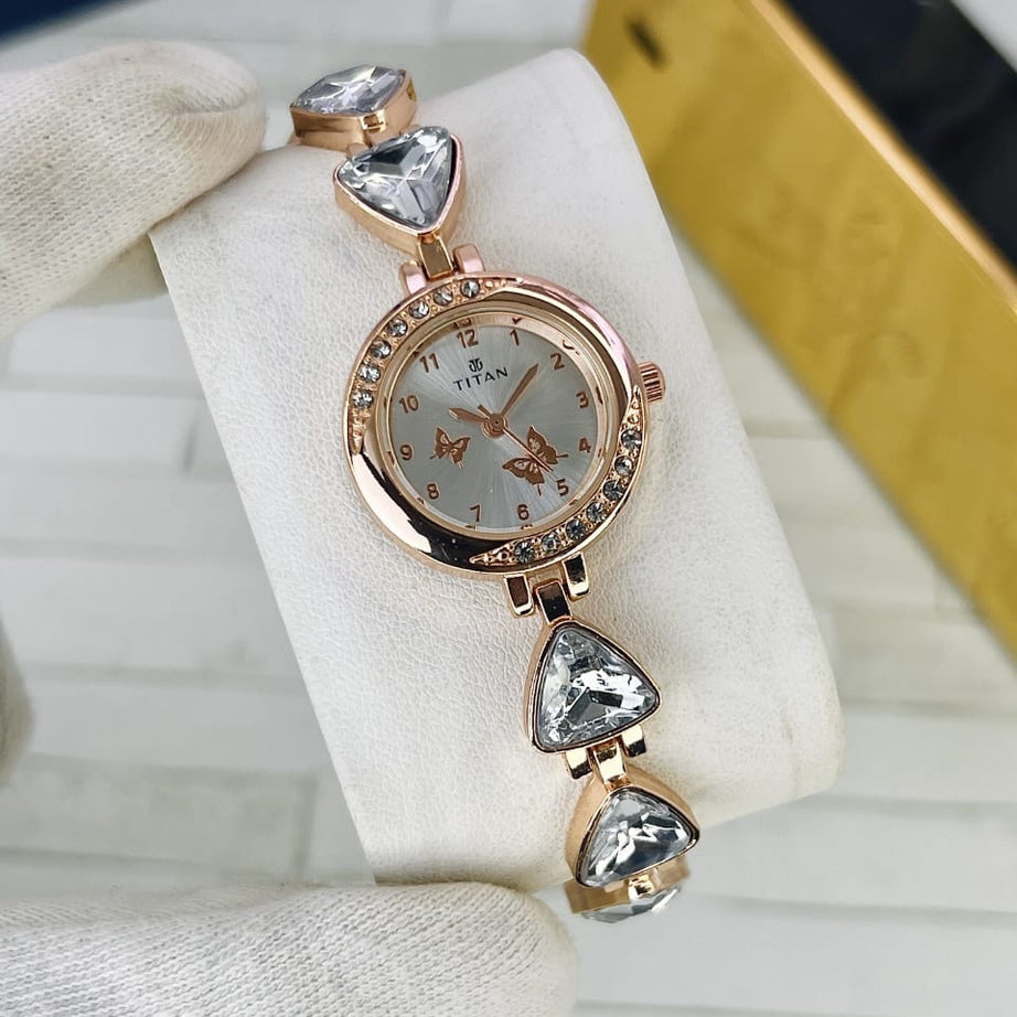 Women’s Titn Butterfly Diamond Watch (Random Color Combo)