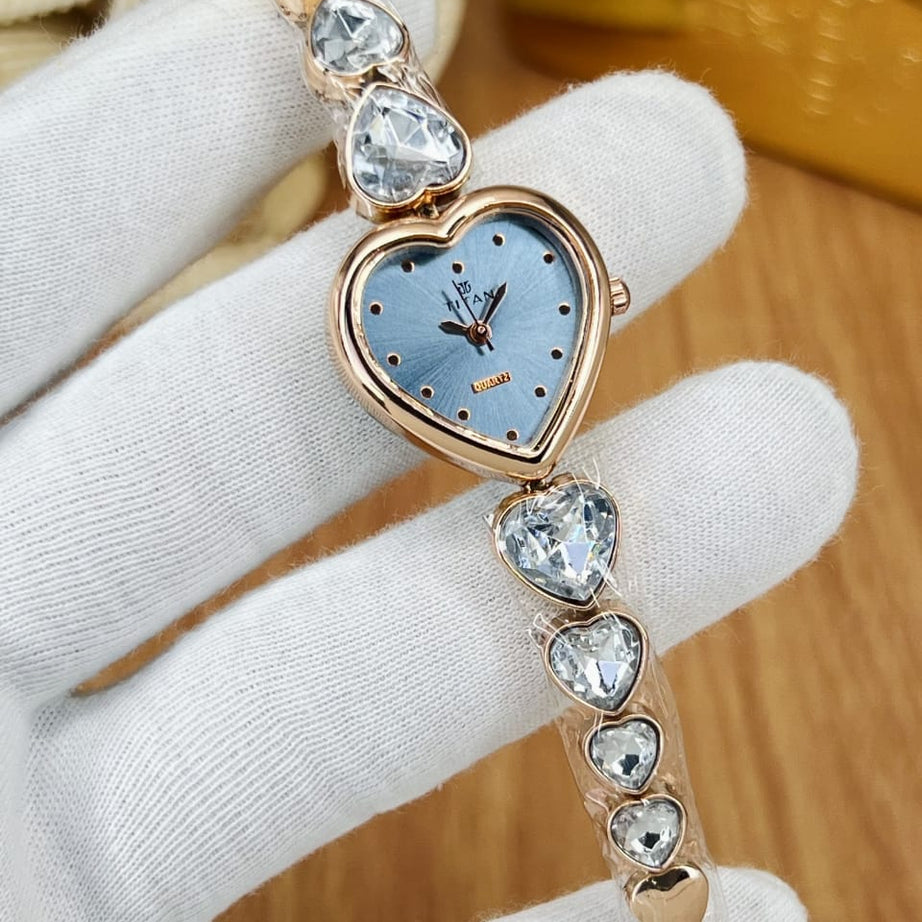 Women’s Titn Heart Shape Diamond Watch (Random Color Combo)