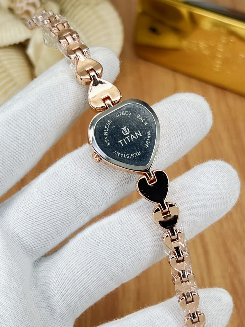 Women’s Titn Heart Shape Diamond Watch (Random Color Combo)