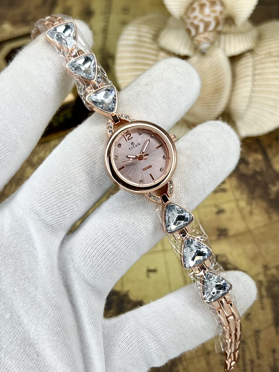 Women’s Titn Diamond Quartz Watch (Random Color Combo)