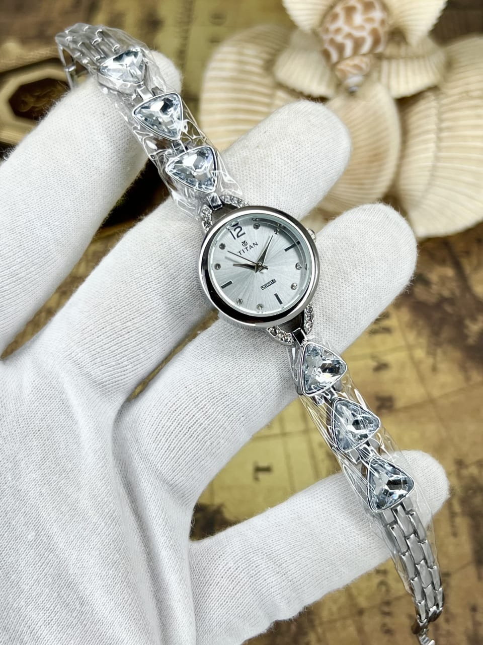 Women’s Titn Diamond Quartz Watch (Random Color Combo)