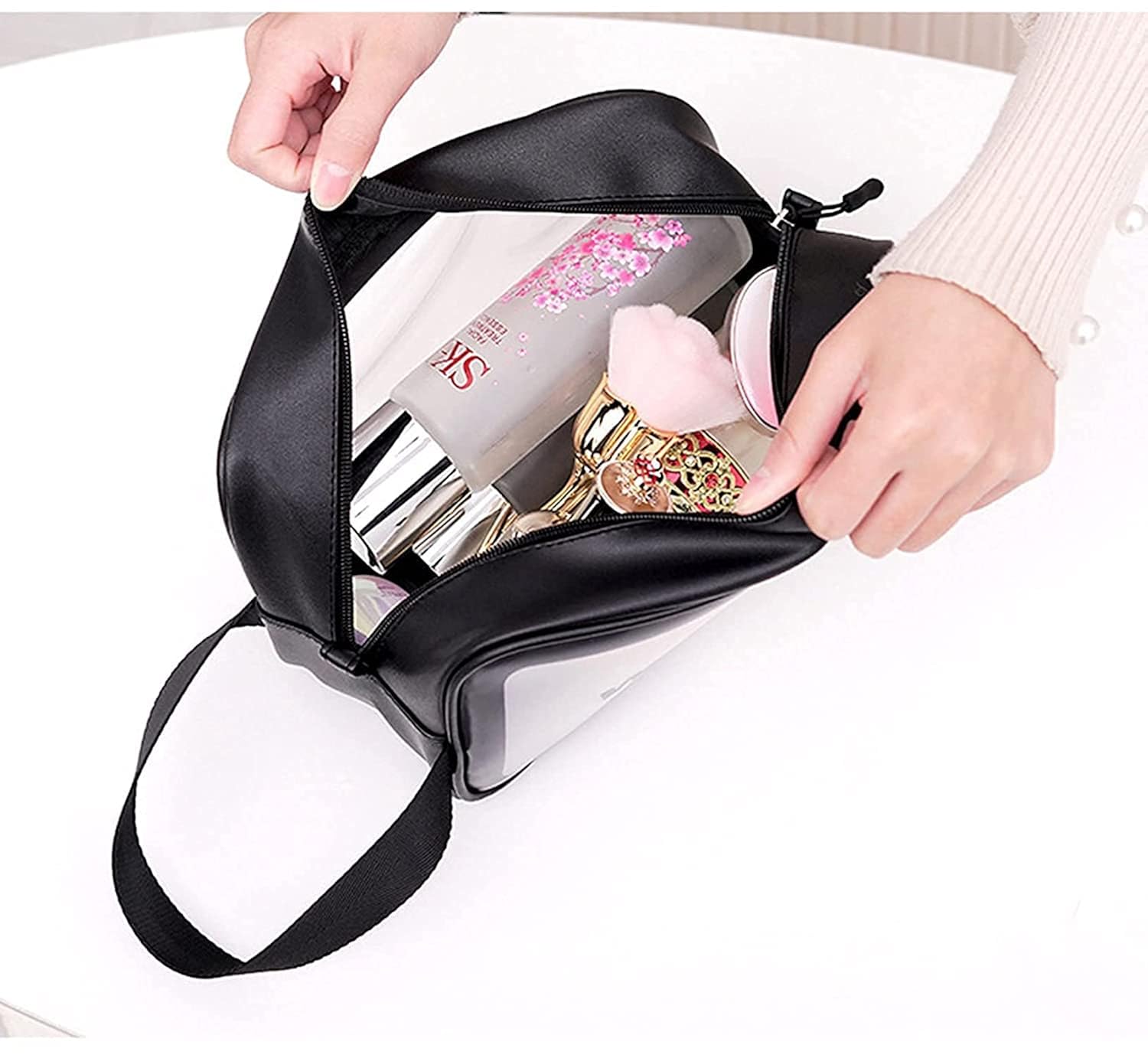 Clear Travel Toiletries Bag | Waterproof Cosmetic Makeup Wash Bag