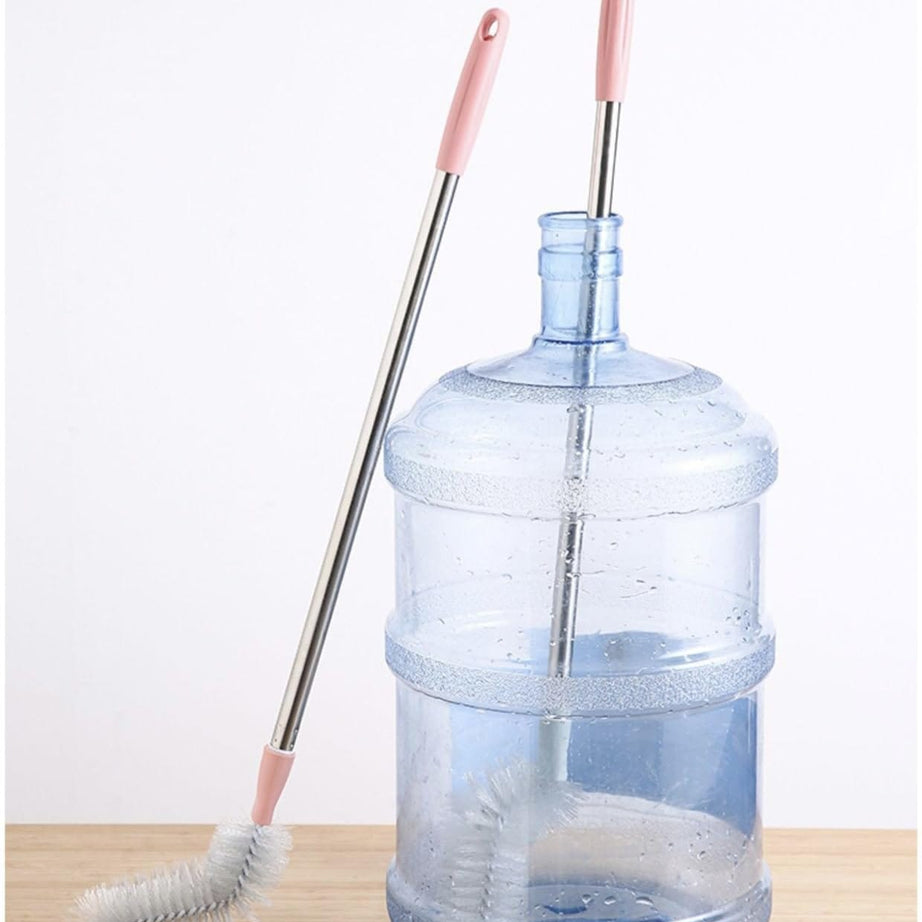 Long Bottle Brush, 3 & 5 Gallon Bottle Cleaner Brush, Bendable Replaceable Brush Head Bottle Cleaning Brush