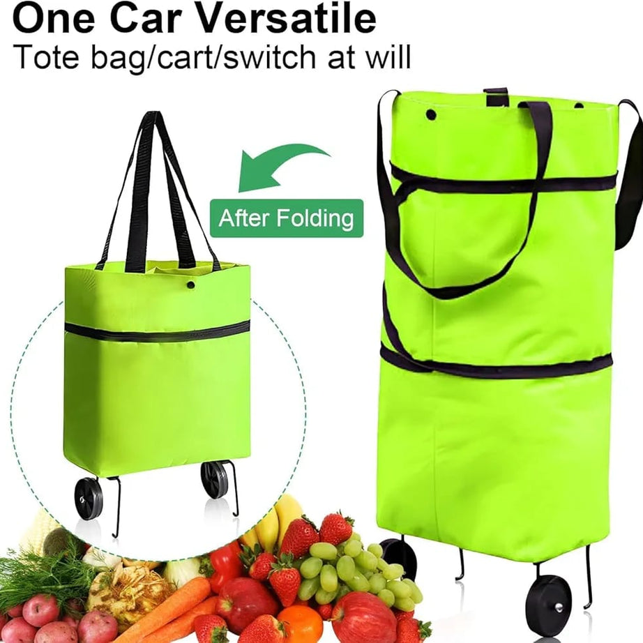 Portable High Quality Collapsible Foldable Reusable Shopping Cart Trolley Roller Grocery Bag with Wheel
