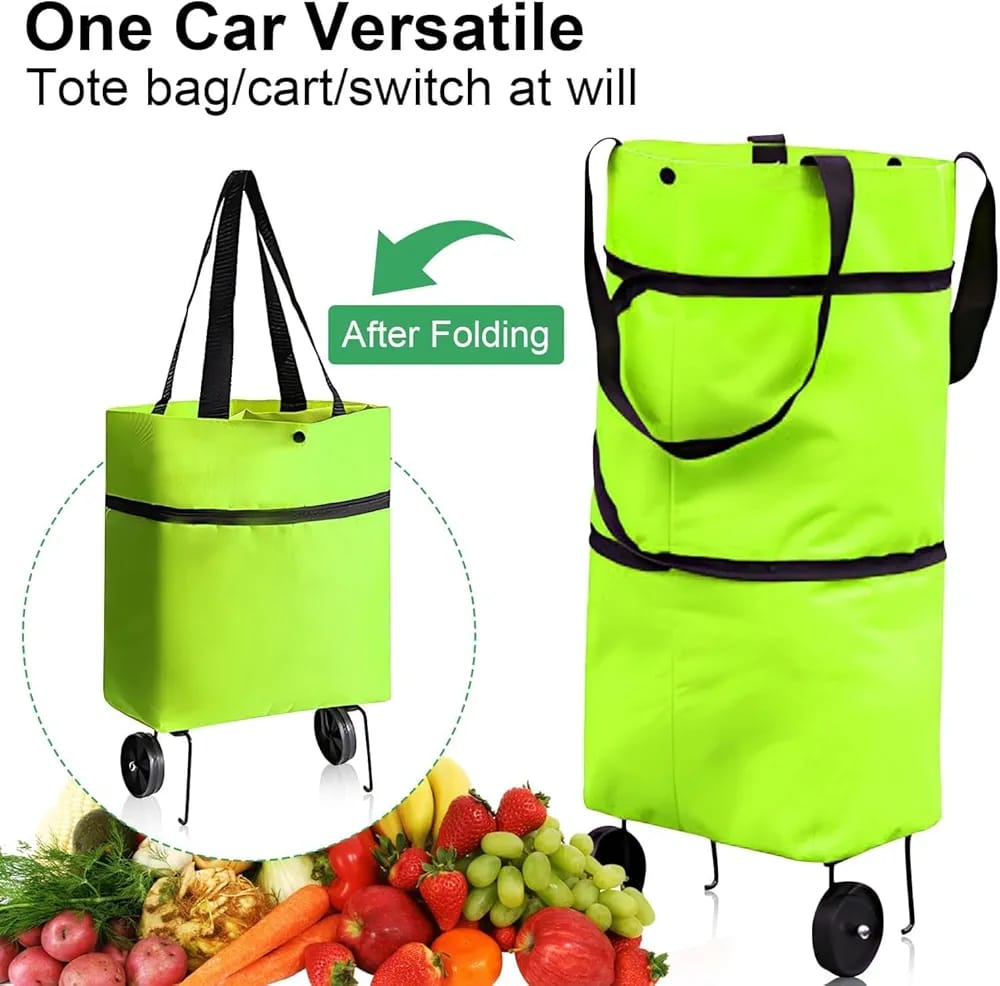 Portable High Quality Collapsible Foldable Reusable Shopping Cart Trolley Roller Grocery Bag with Wheel