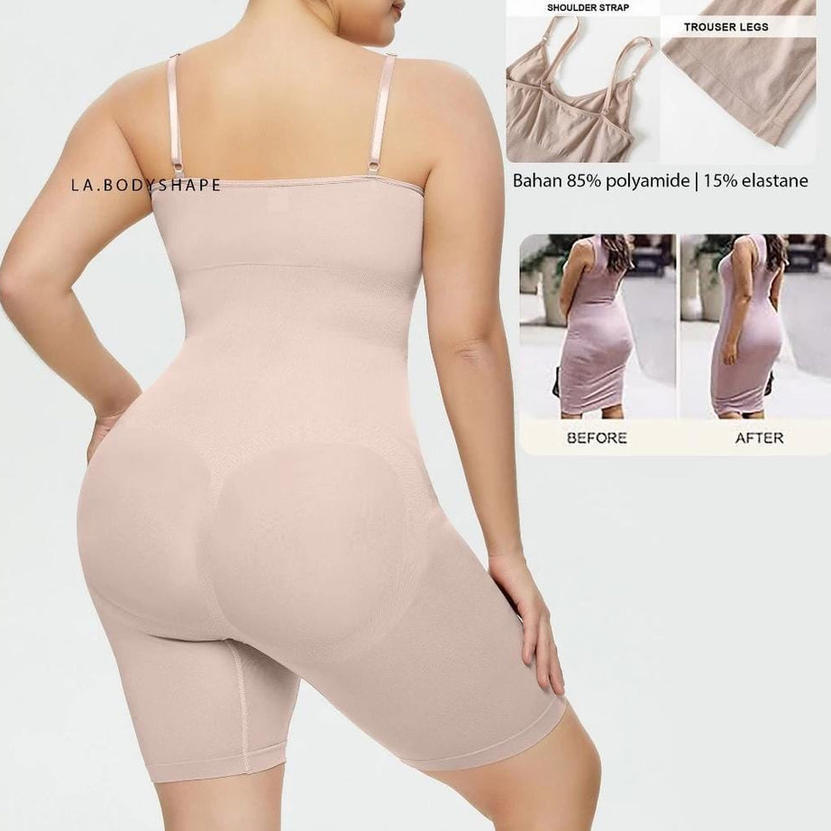Frim Control Shaping for Women Seamless Crotchless Waist Slimming Body Shaper Full Bodysuit