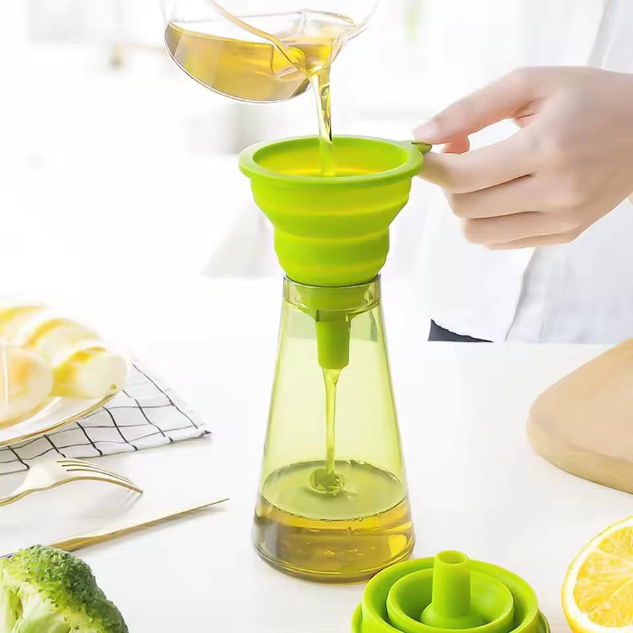 (Pack of 3) Foldable Silicone Small Food Grade Funnel for Filling Water Bottle Kitchen Liquid Transfer Hopper Tool