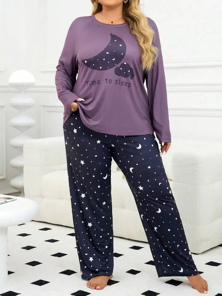 Purple Time To Sleep Nightwear