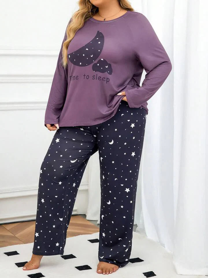 Purple Time To Sleep Nightwear