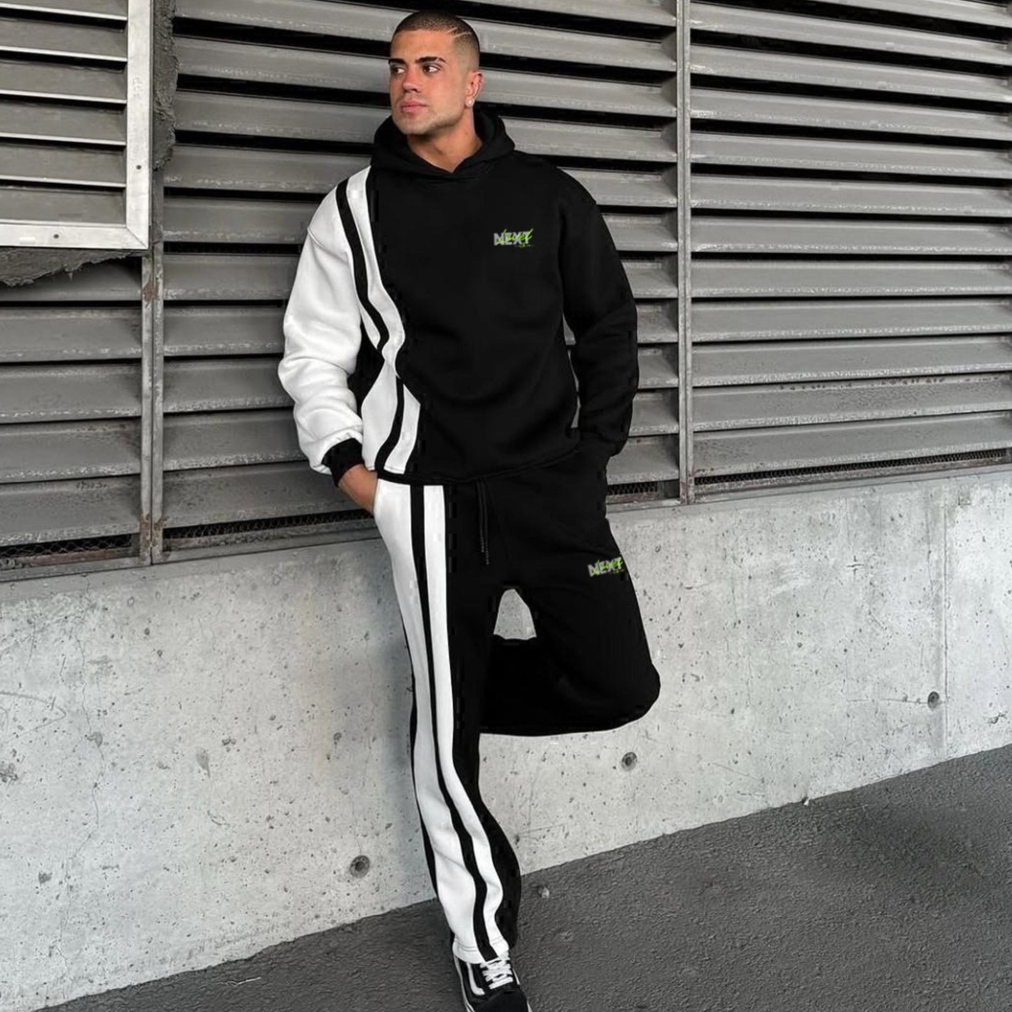 Winter Next Printed Contrast Panel Track Suit