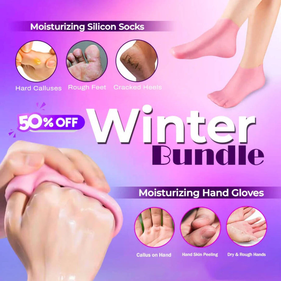 Winter Bundle of Silicone Sock and Gloves Pair
