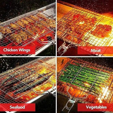 Multi Purpose Stainless Steel Barbecue Portable BBQ Grill Roast Grilling Tray Rs 1499