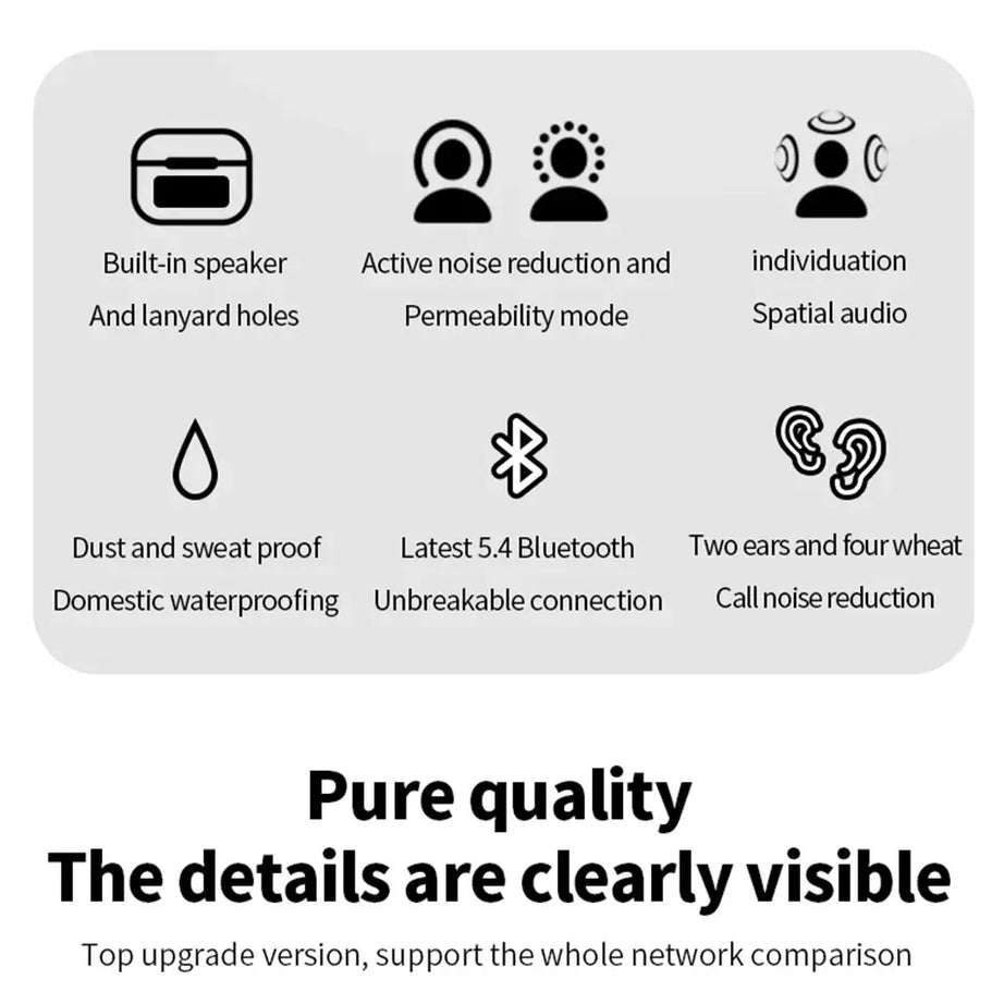 Airpods with Touch Screen A9 Pro High Quality Sound & ENC Noise Reduction