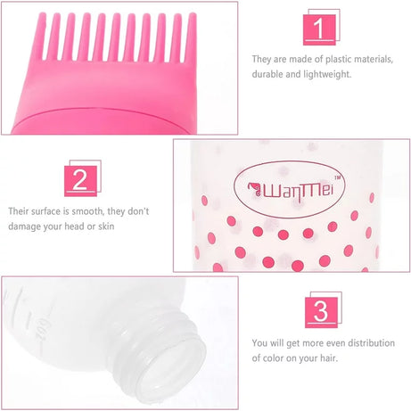 Root Comb Applicator Bottle 3 Pack Dye Hair Oils for Hair Growth
