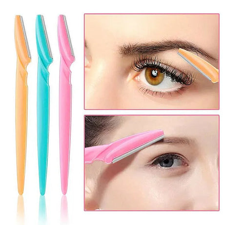 3Pcs Women’s Facial Razors for Eyebrow, Lip & Makeup