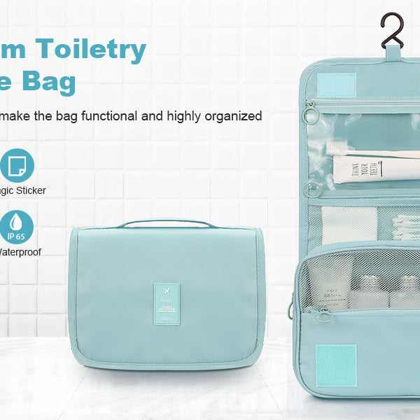 High Capacity Makeup Travel Bathroom Toiletries Wash Classification Hook Cosmetic Organizer Storage Bag for Women