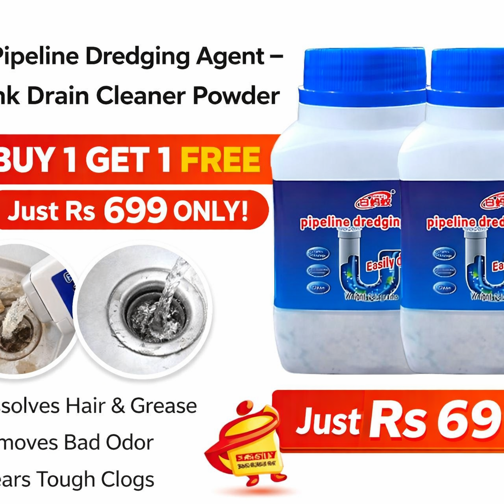 BUY 1 GET 1 FREE Pipeline Drain & Sink Cleaner with Premium Deep Cleaning Powder Formula