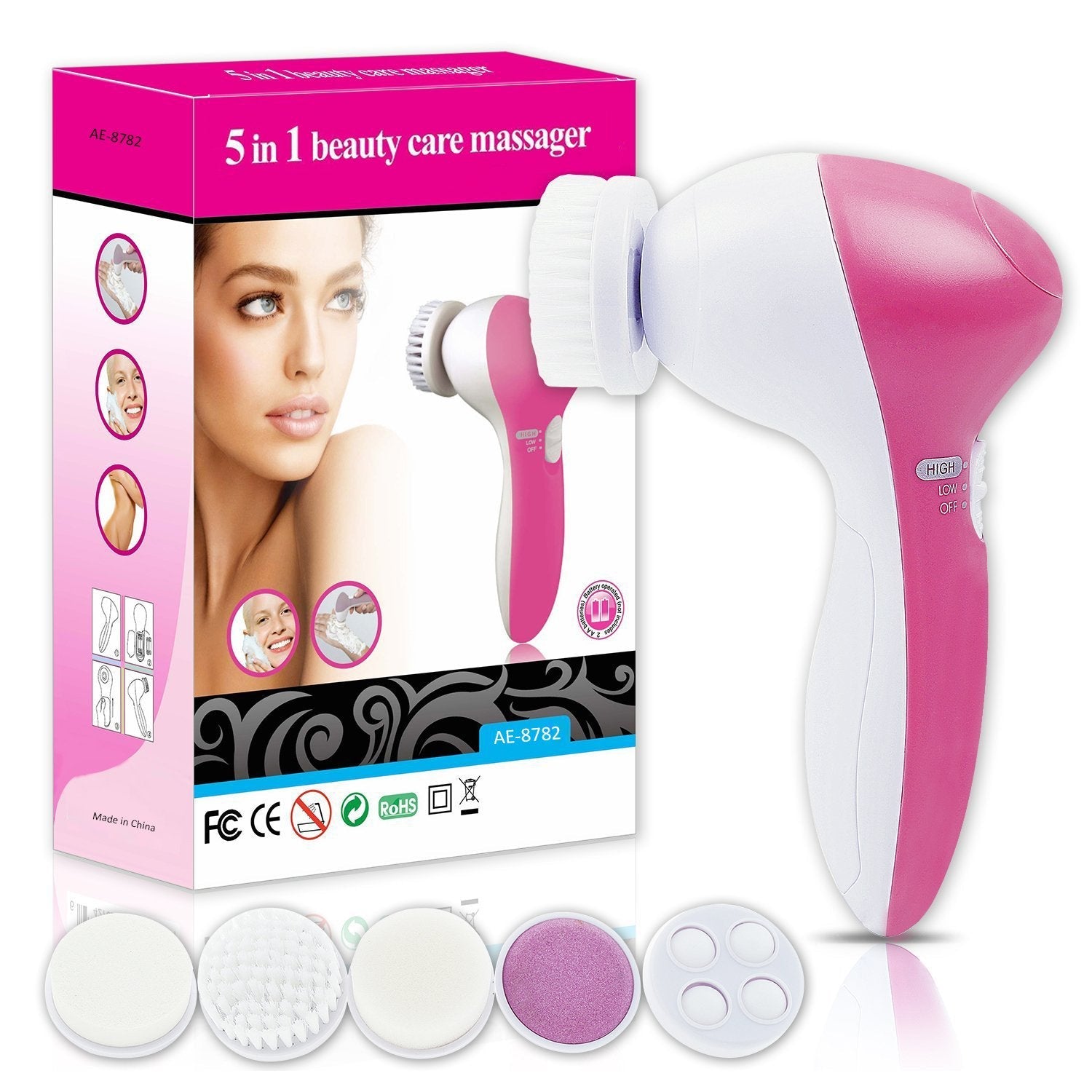 Mega Sale Offer - Imported 5 in 1 Beauty Care Massager Cell Operated Trendy & Luxurious Rs 899