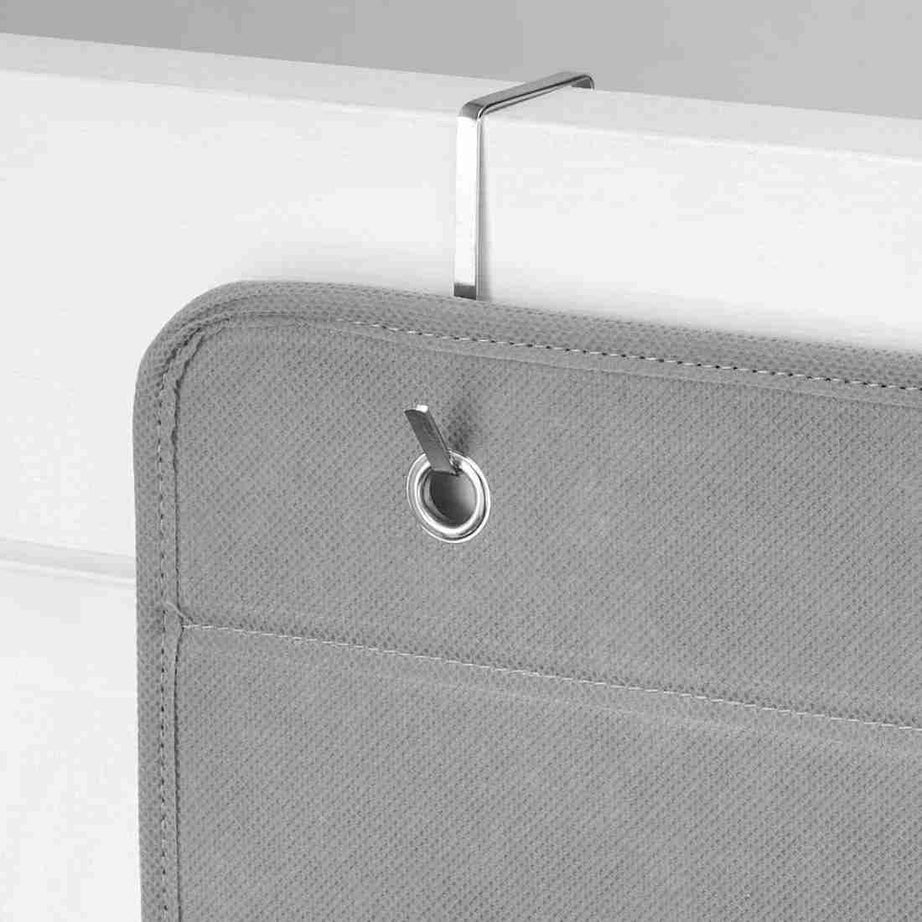 Soft Fabric Wall Mount/Over Door Hanging Storage Organizer With 4 Large Cascading Pockets For Holds Office Supplies, Planners, File Folders, Notebooks