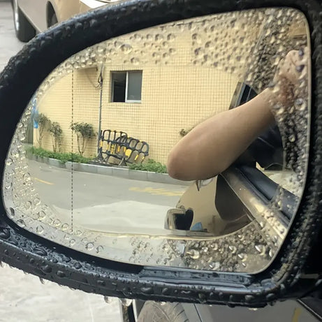 (Pack of 4) Water And Rain Proof Antilog Film For Car Mirror