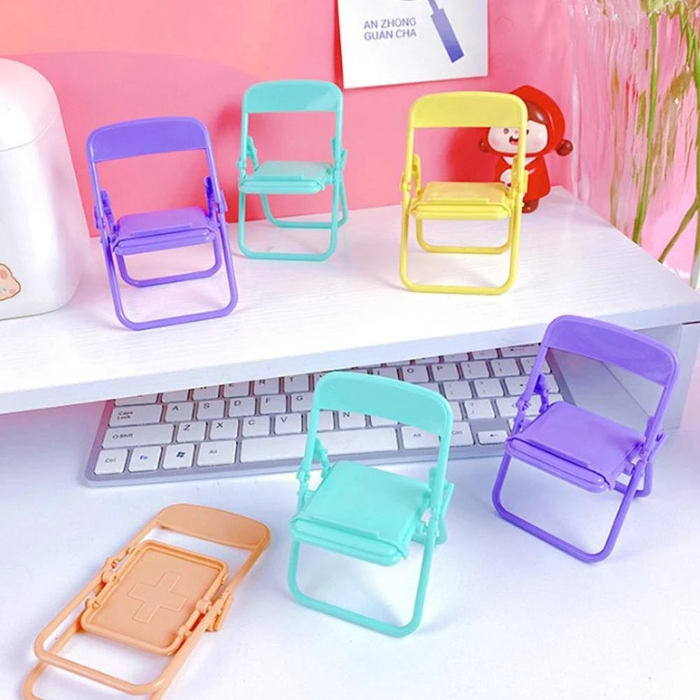 Portable Mini Mobile Phone Stand Desktop Chair