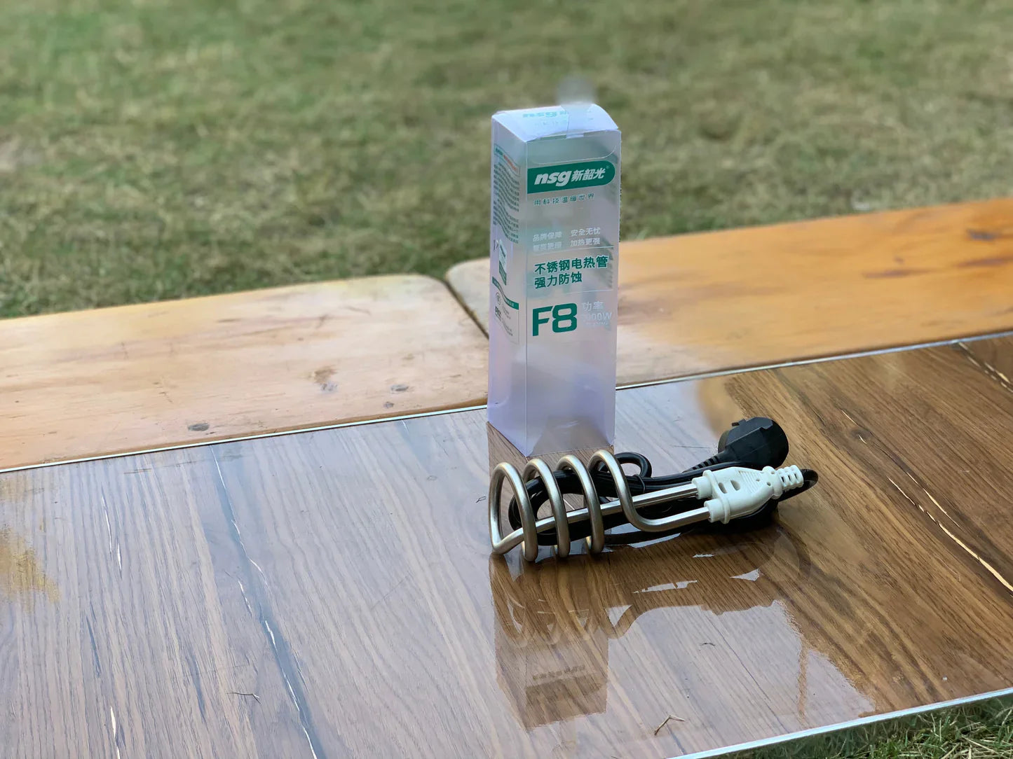 Electric Water Heating Rod for Heating Water in container like Bucket Basin Bath tub mini inflatable Swimming Pool and More