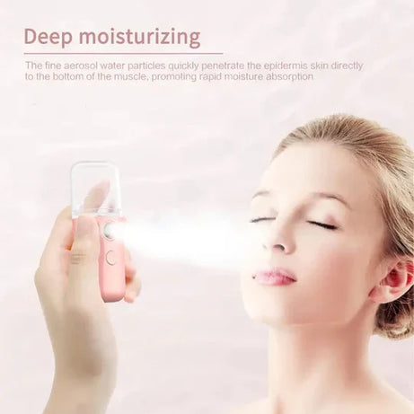 Rechargeable Facial Steamer Mist Sprayer Humidifier Nebulizer and Beauty Skin Care Tool