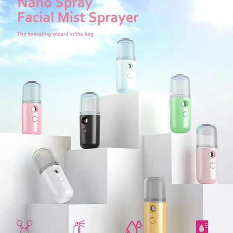 Rechargeable Facial Steamer Mist Sprayer Humidifier Nebulizer and Beauty Skin Care Tool