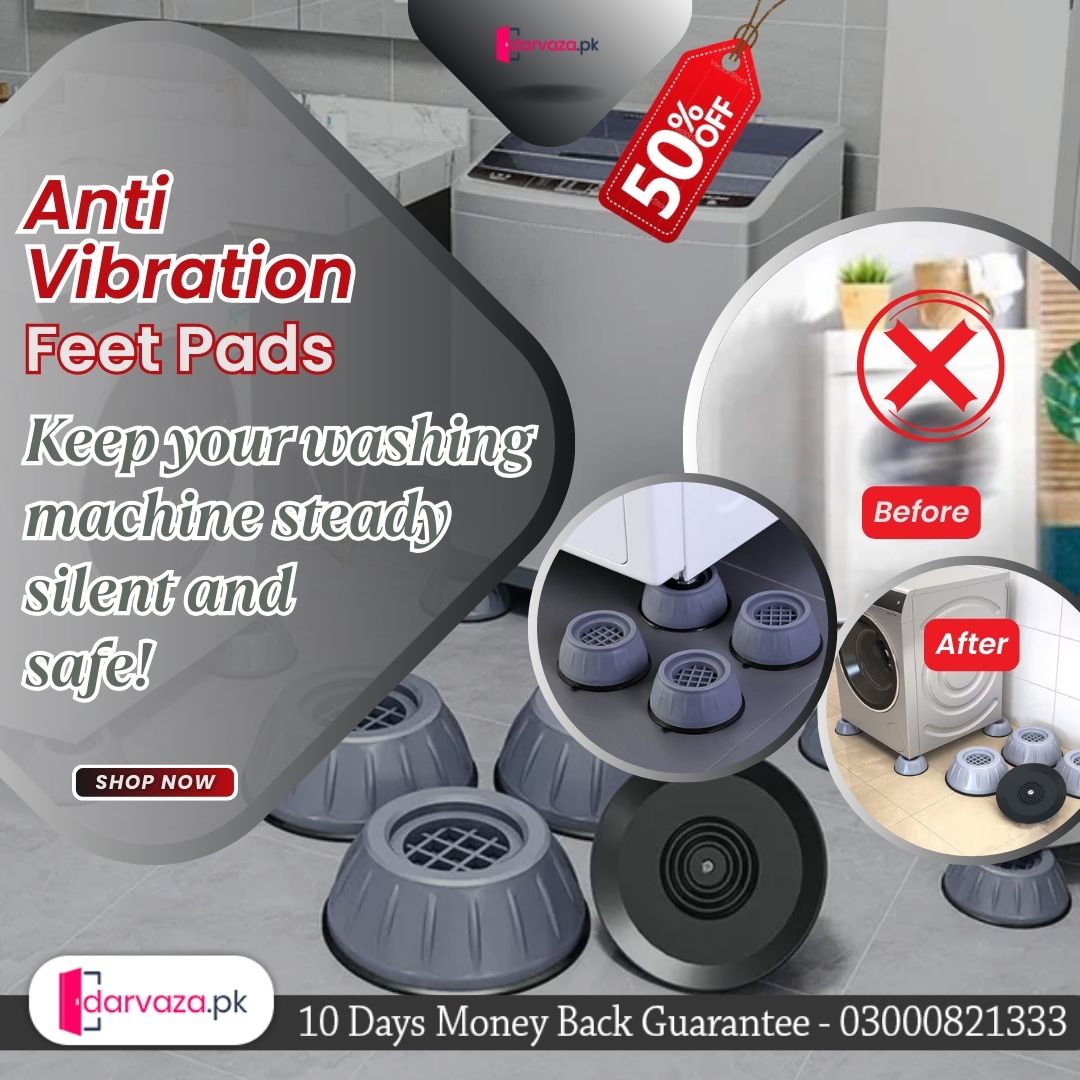 Pack Of 4 Anti Vibration Feet Pads Washing Machine Shock Absorption Rubber Mat Anti-Vibration Pad Dryer Non-Slip Pad Rs 699