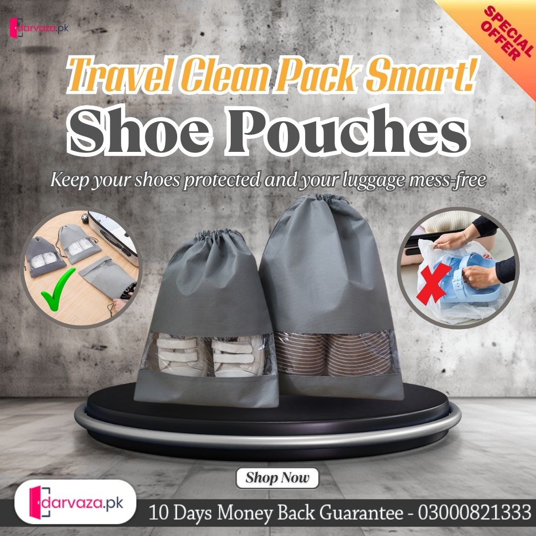 3 Shoe Pouches & Dustproof Travel Organizer