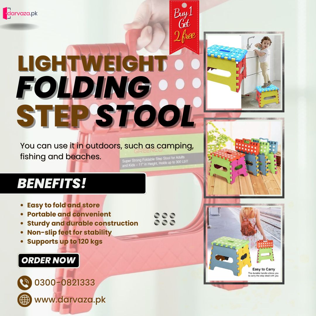 Buy 1 get 2 free Offer Lightweight Folding Step Stool 3 Pcs