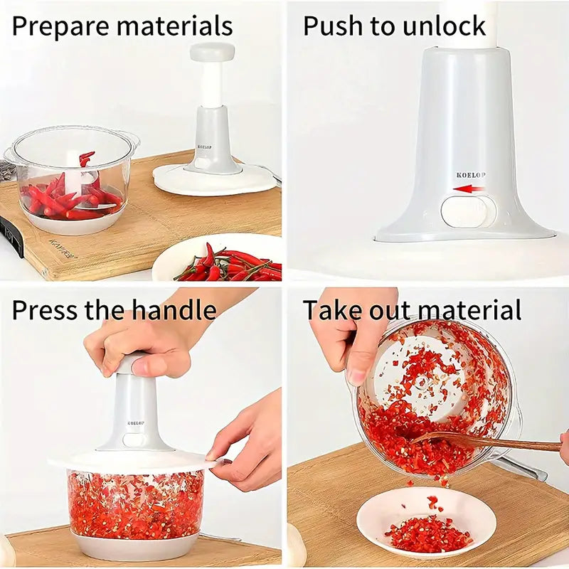 Imported Manual Hand Push Multifunctional Chopper Mixer Cutter and Grinder