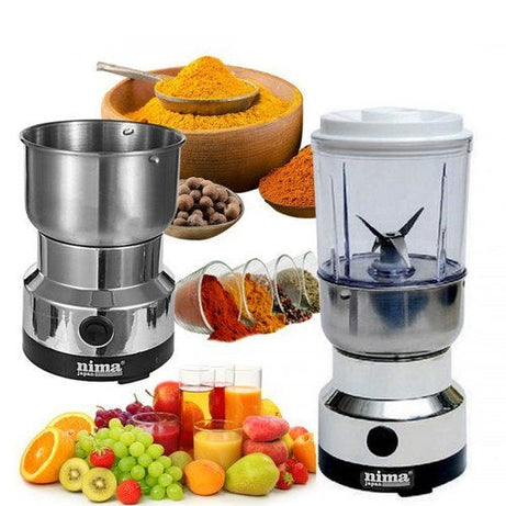 Nima 2 in 1 Electric Grinder & Juicer for A-Z Dry Spice – Silver Nima 2 in 1 Electric Grinder & Juicer for A-Z Dry Spice 2999