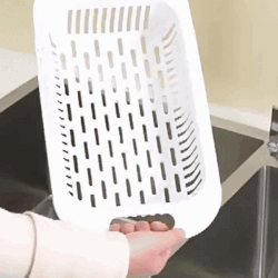 Adjustable Vegetable Drain Rectangular Plastic Basket for Dishwasher Vegetable Racks and Sinks