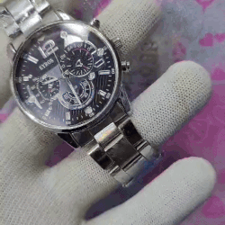 Deyros Stainless Steel Calendar Luminous Clock Dial Analog Luxury Quartz Wristwatch For Men