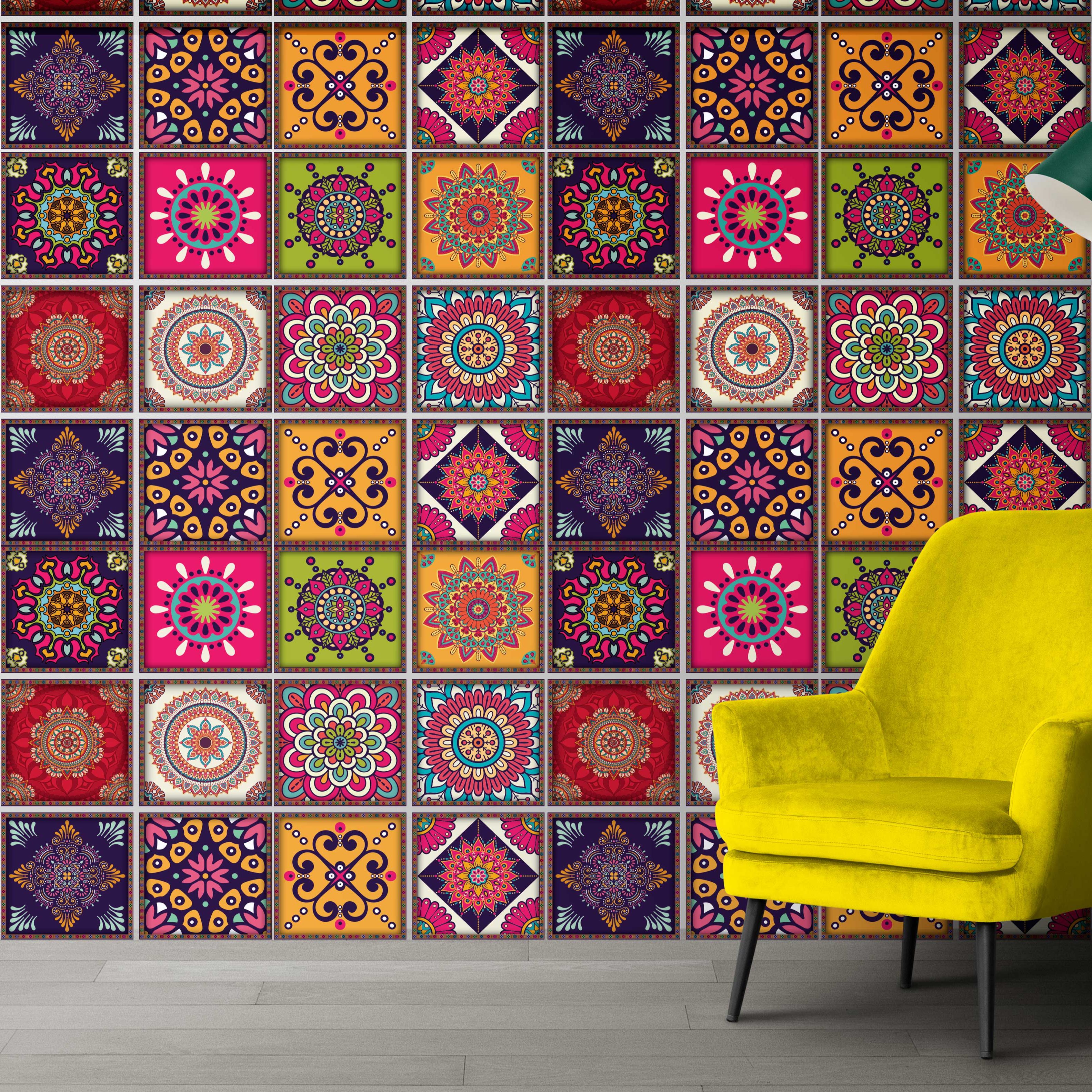 50Pcs Walls Self Adhesive Tile Sticker For Home Decor