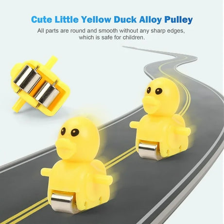 Electric Duck Climbing Stairs Tracks Slide Toy Set For Kids