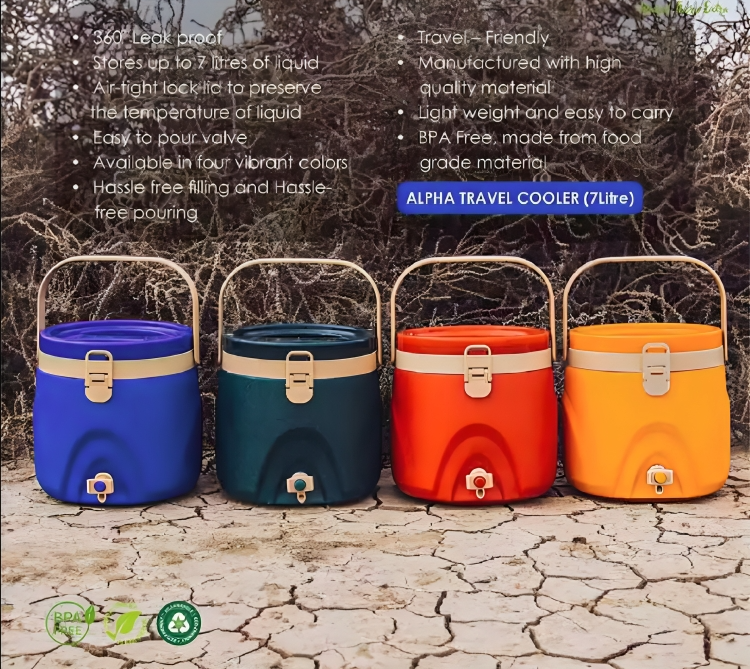 7 Liter Alpha Water Cooler For Home and Travel Outdoor Use